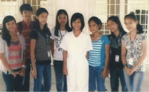 Filipino young woman's baptism