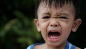A kid crying