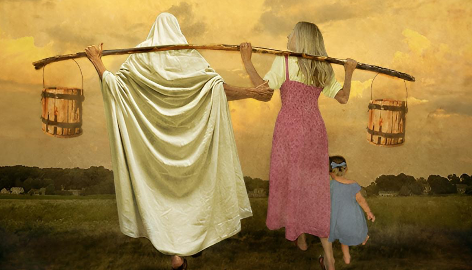 jesus christ helping woman